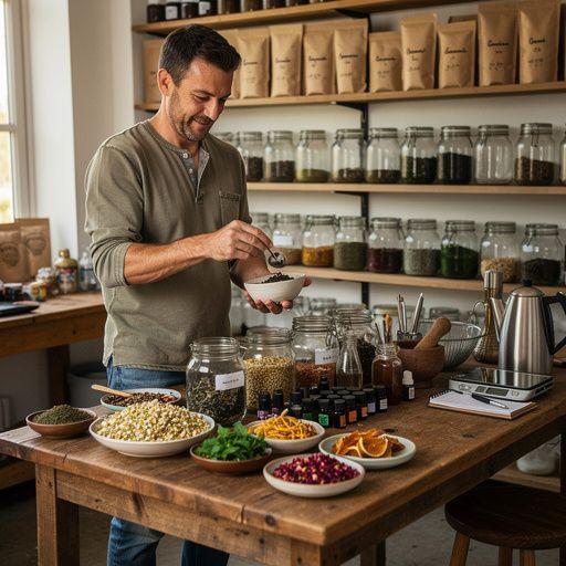 Minkšta antklodė ir knyga šalia arbatos puodelio, kviečiantys į ramų ir kokybišką poilsį vakare.